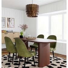 Dark Brown Acacia Oval Dining Table