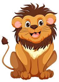 free vector cute lion cartoon character
