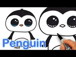 To draw serious anime eyes, first draw a horizontal line with a slight curve. How To Draw A Cute Cartoon Penguin Easy Step By Step Youtube