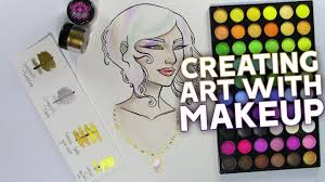 creating art with makeup gold paint
