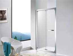 bathroom square tempered glass doors