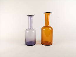 Vintage Glass Bottle Vases By Otto