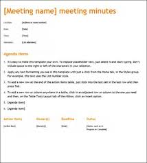 5 Formal Meeting Minutes Format Minute Notes Template Doc Staff