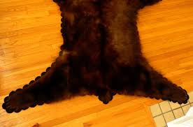 cinnamon black bear rug
