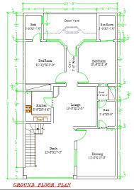 free house plan 30 x 52 dwg file