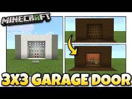 minecraft bedrock 3x3 garage door
