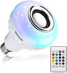 Amazon Com Texsens Led Light Bulb Bluetooth Speaker 6w E26 Rgb Changing Lamp Wireless Stereo Audio With 24 Keys Remote Control Musical Instruments