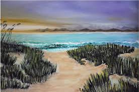 Sandy Beach Original Painting By Robin
