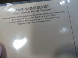 Marina Bay Resort Tropical Bay of Pleasure Floating Hotel houseboats post  card | eBay