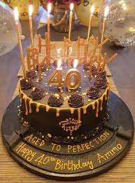 40th Birthday Cake For Him gambar png