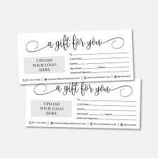 Simple Black And White Script Gift Certificate Template