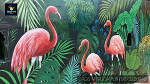 Naturalart Flamingo Wall Art