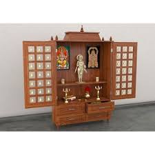 brown pooja cabinet