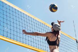Katara beach volleyball cup 2021. Young Girl Playing Beach Volleyball Sports Games Beach Volley Stock Photo Picture And Royalty Free Image Image 127867892
