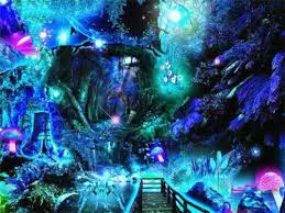 Magical Fantasy Mushroom Nature Neon