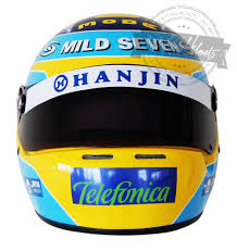 Here is the fernando alonso's one for renault 2006. Fernando Alonso 2006 F1 Replica Helmet Scale 1 1 All Racing Helmets