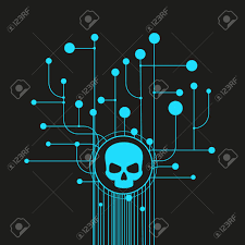 It may seem funny because that wallpaper is ridicolous , well it isn't funny for me. Human Skull In Digital Background Concept Of Network Security Computer Virus Cyber Attack Royalty Free Cliparts Vectors And Stock Illustration Image 99098445