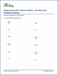 Exponents With Fractional Bases