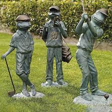 Funny Golf Statues Frog Garden Sculpture