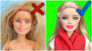 diy custom barbie face makeover and