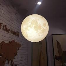 Full Moon 3d Hanging Lamp Warmly