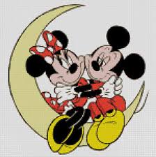 Details About Cross Stitch Chart Pattern Disney Mickey Mouse Minnie Mouse Micky