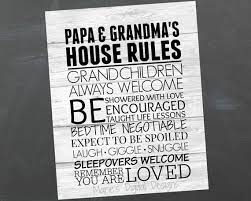 Personalized Grandpa House Rules