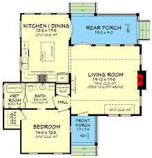 Cozy 1 Bedroom Cottage House Plan With