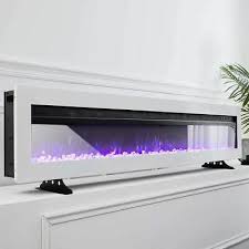 Slim Wide Electric Fireplace Wall Mount