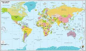 world political map in hd wallpaper