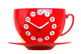 Coffee Cup Wall Clock Modern Art Design