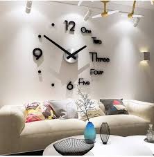 Modern 3d Frameless Diy Large Wall Clock