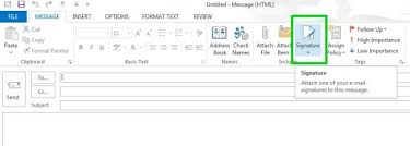How To Create An Email Signature In Microsoft Outlook 2013