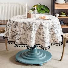 150cm Round Tassels Tablecloth Dining