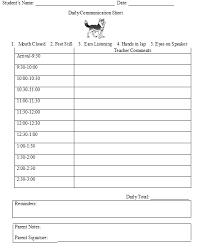 Teacher Point Sheet Students With Emotional And Or