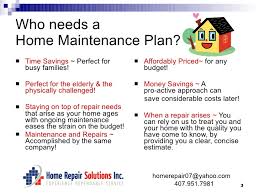 Home Maintenance Plan