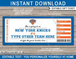 new york knicks game ticket gift
