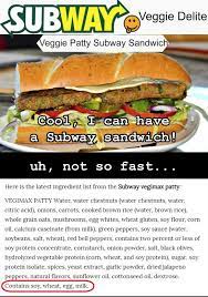 Subway Veggie Patty Ingredients gambar png