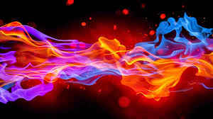 43+] Red and Blue Fire Wallpaper on ...