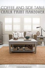 Gray Chalk Paint Coffee And Side Table