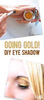 going gold diy eye shadow