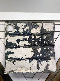 Vintage Pressed Tin Ceiling Tile Wall
