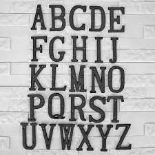 Metal Letters Alphabet Cast Iron House