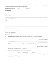 Sample Work Contract Agreement 12 Examples In Word Pdf Google Docs