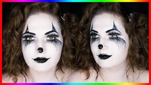 black white clown costume makeup