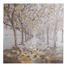 Canvas Art Gold Trees Oil Paintings