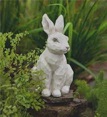 White Bunny Rabbit Statue French