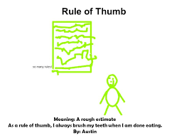 The english phrase rule of thumb refers to a principle with broad application that is not intended to be strictly accurate or reliable for every situation. Name That Idiom By Mrs Barker S Class Ppt Download