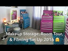 makeup storage room tour filming