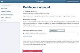 insram account delete how to